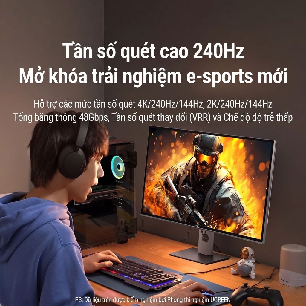 Cáp HDMI 2.1 Ugreen 45432 dài 2m hỗ trợ 8K@60Hz Chính Hãng - Ảnh 3