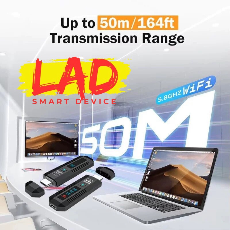 Thu Phát HDMI Không Dây 50M LAD kết nối 1 ra 2 màn hình phân giải fullHD 1080p - Ảnh 3