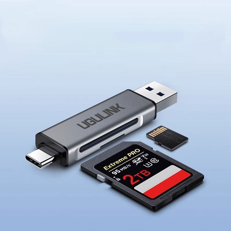 Đọc thẻ nhớ 2in1 cho điện thoại , laptop (USB 3.0 + Type-C) UGULINK WG-023 chính hãng - Ảnh 6