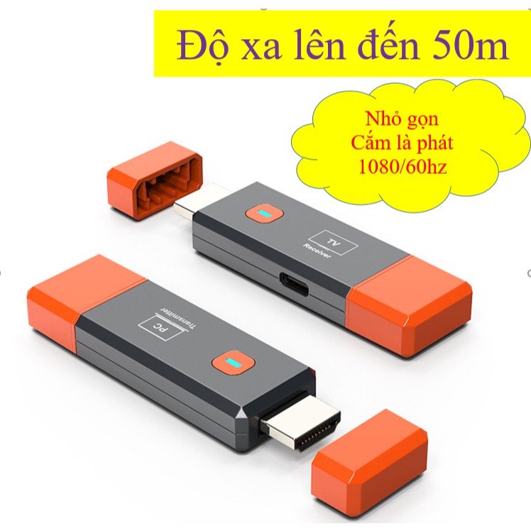 Bộ Thu & Phát HDMI Không Dây 50M chính hãng LAD phân giải fullHD 1080p - Ảnh 4