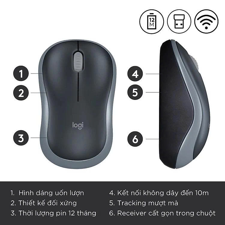 Chuột không dây Logitech B175 chính hãng - Ảnh 3