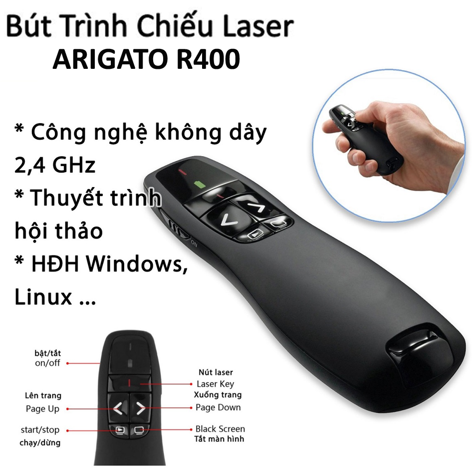 Bút trình chiếu Arigato R400 chính hãng - Ảnh 2
