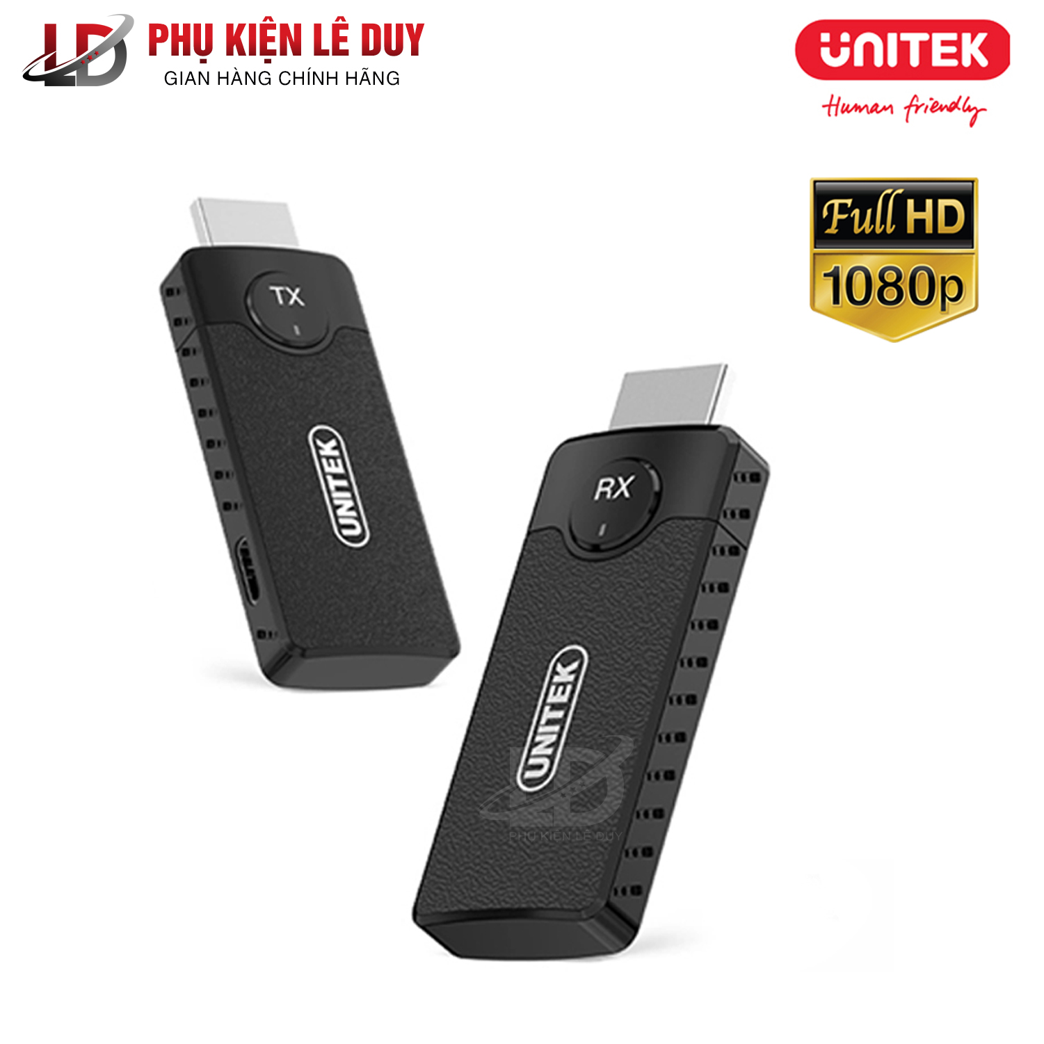 Bộ thu phát HDMI không dây 50M Unitek V1708A phân giải fullHD 1080p
